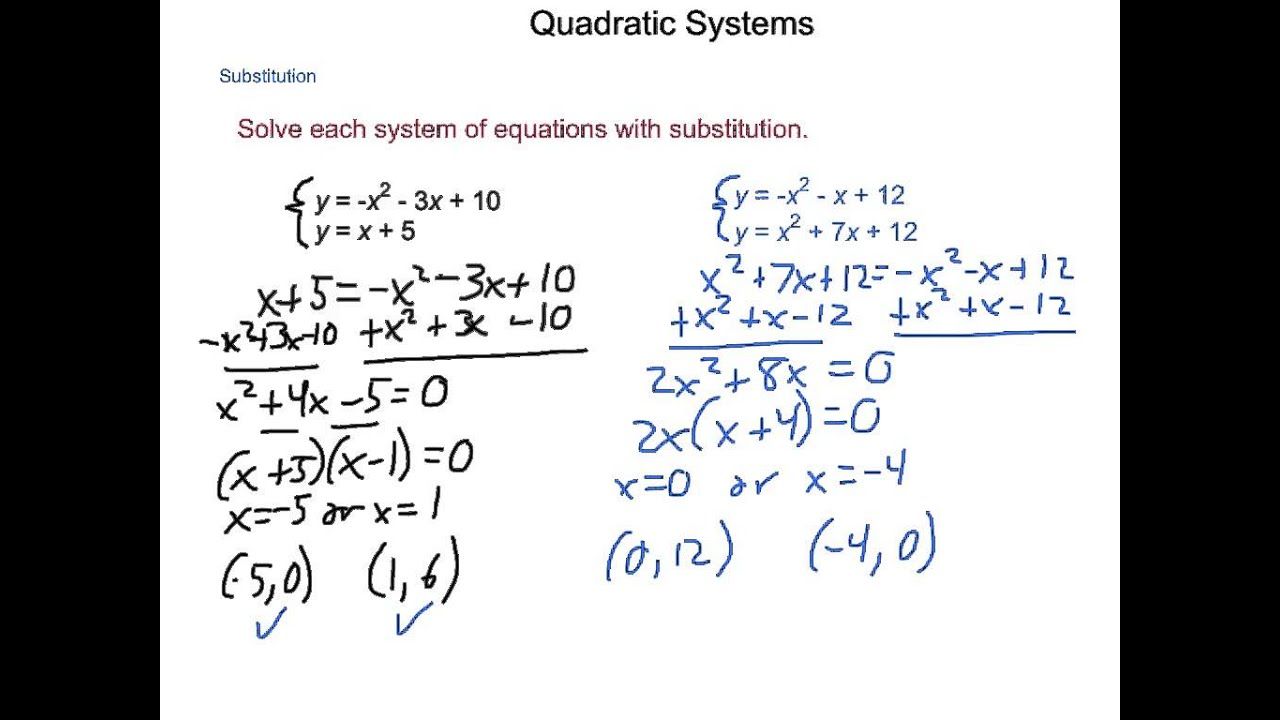 31 Linear Quadratic Systems Worksheet Free Worksheet Spreadsheet