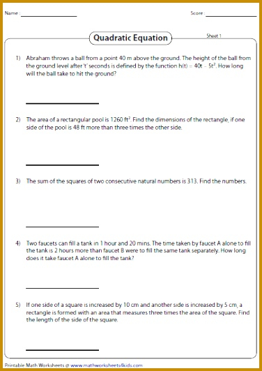 4 Pre Algebra Worksheets FabTemplatez
