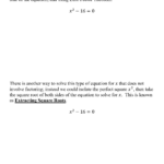 41 Solving Quadratic Equations With Square Roots Worksheet Answers