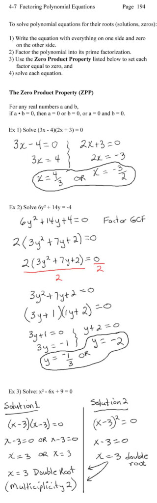 5 3 Solving Polynomial Equations Worksheet Answers Tessshebaylo