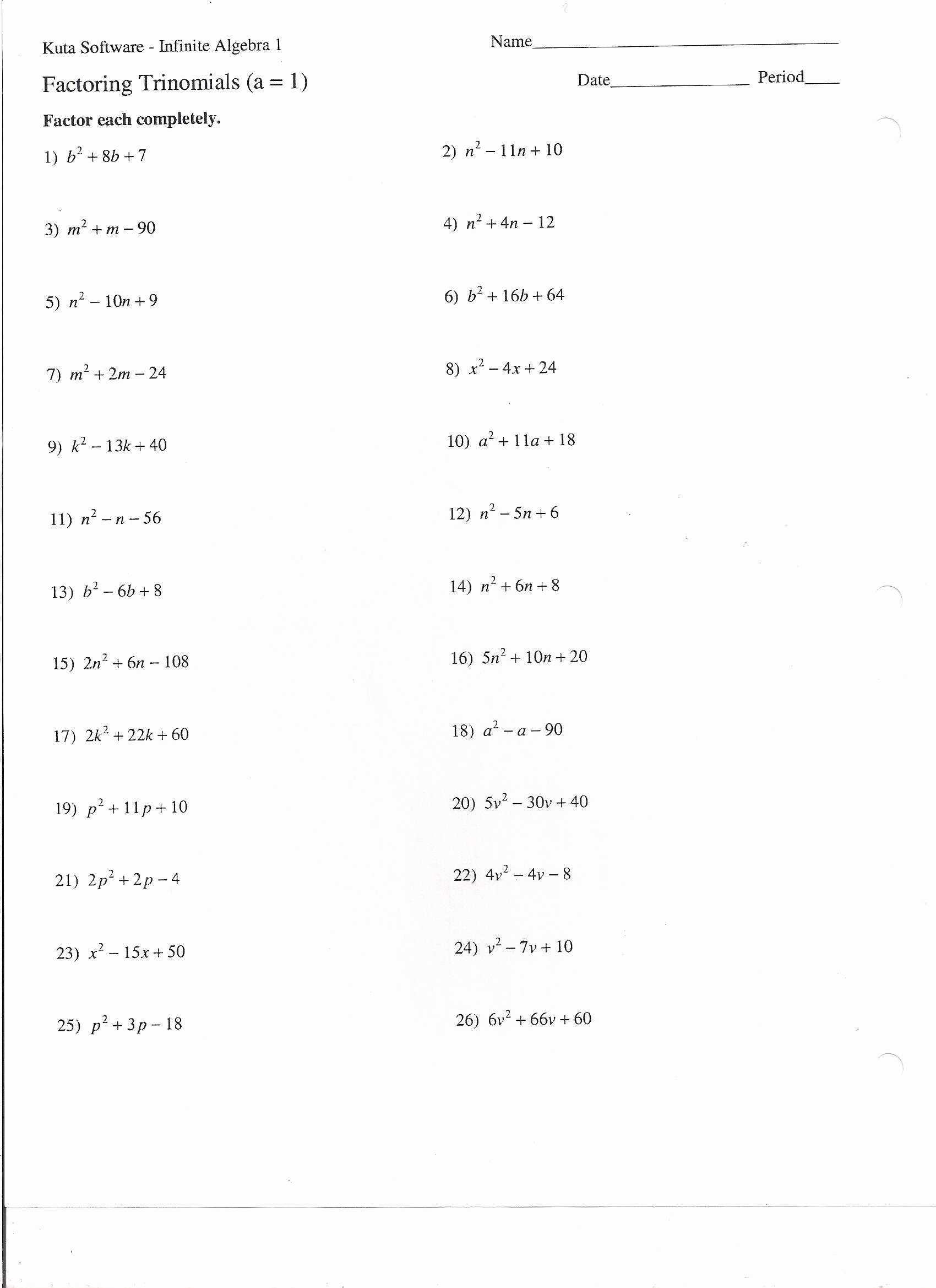 50 Factoring Practice Worksheet Answers Chessmuseum Template Library