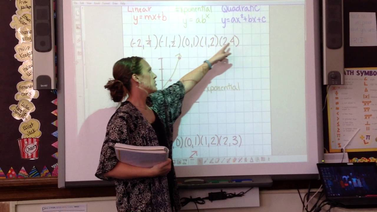 9 8 Compare Linear Exponential And Quadratic Models YouTube