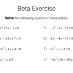 A22c Solving Quadratic Inequalities In One Variable BossMaths