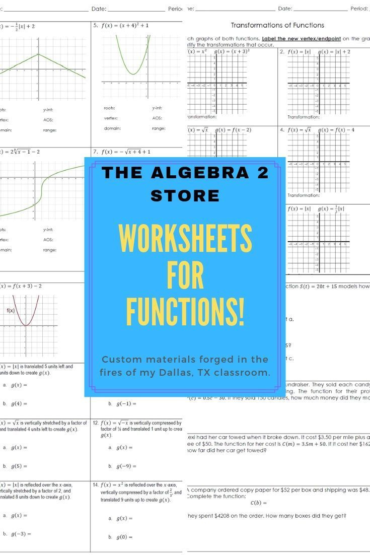 Algebra 2 Graphing Inverse Functions Worksheet Kidsworksheetfun