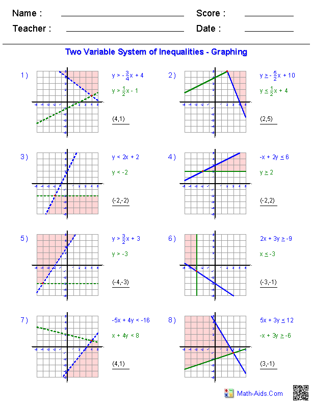 Algebra 2 Worksheets Dynamically Created Algebra 2 Worksheets 