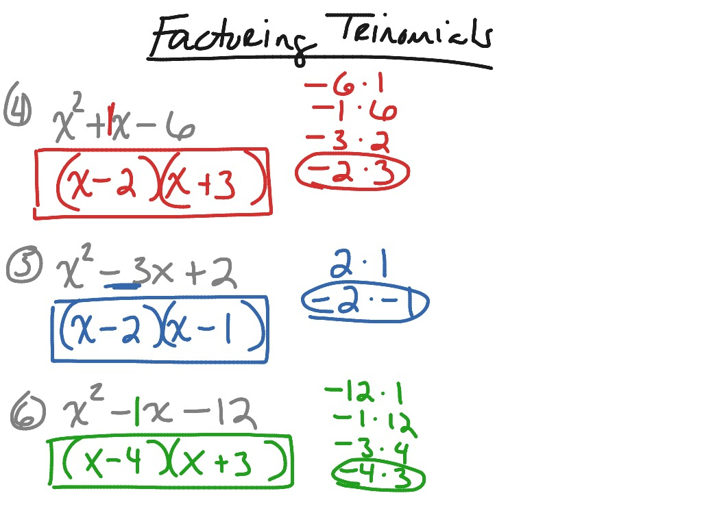 Algebra Factoring Worksheet