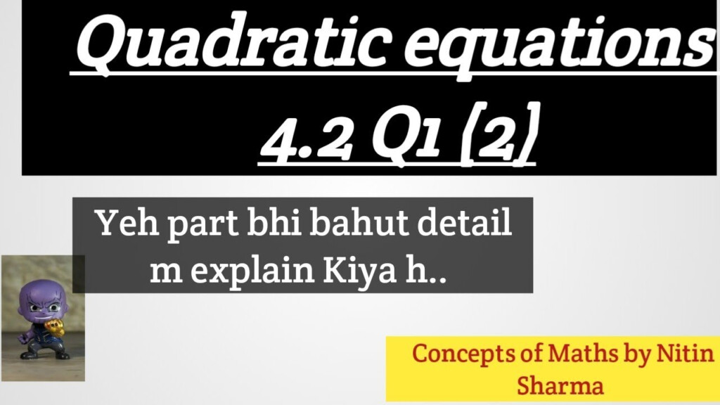Class 10 Exercise 4 2 Q1 2 Quadratic Equations CBSE Maths NCERT By 