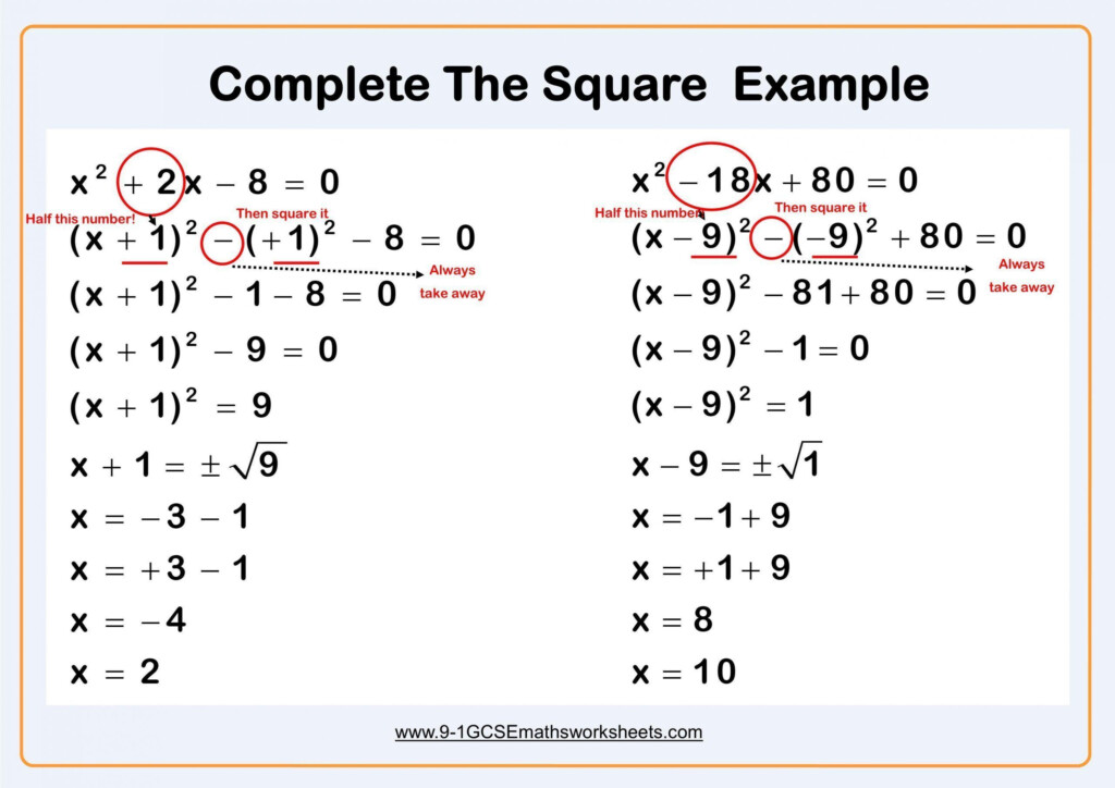 Completing Square Method Pdf Bachkhoadoisongviet