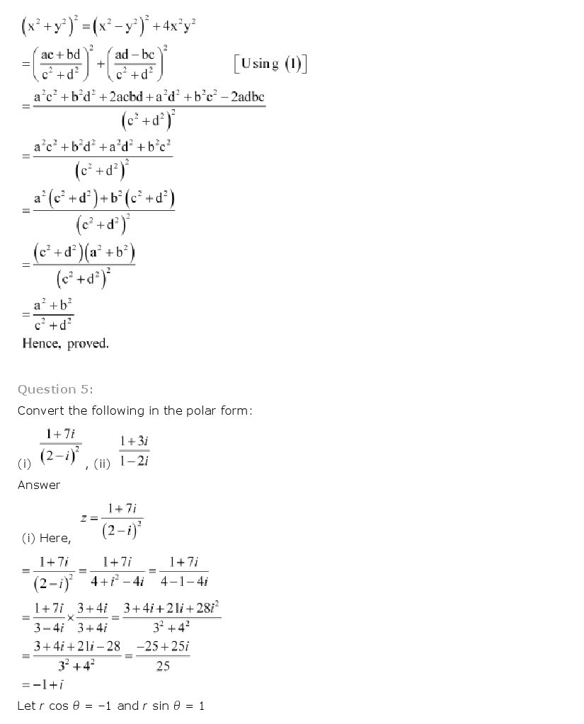 Complex Numbers And Quadratic Equations Class 11 Mathematics NCERT 