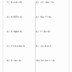Distributive Property Worksheets 9th Grade It Solving Algebraic Expressions Worksheets Equations