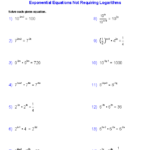 Exponentials And Logarithms Worksheet D Function Worksheets