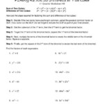 Factoring Greatest Common Factor Worksheet Factoring The Sum And