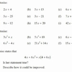 Factoring Linear Expressions Worksheet Pdf Worksheet