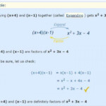 Factoring Trinomials Formula