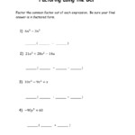 Factoring Using GCF Live WS Worksheet