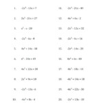 Grade 9 Algebra Worksheets Pdf In 2020 Algebra Worksheets Factoring