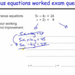 How To Do Simultaneous Equations GCSE Maths Revision Higher Exam Qu