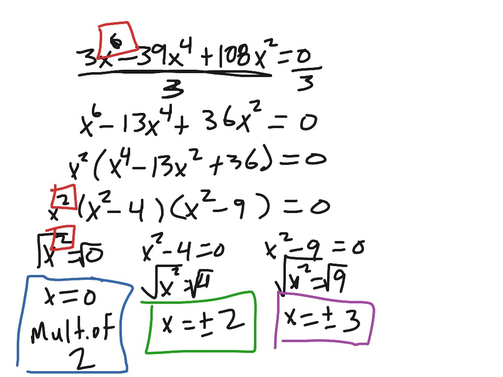 How To Solve Equations By Factoring Ax2bxc