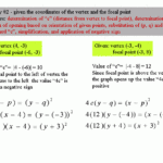 Identifying Parts Of A Parabola Worksheet