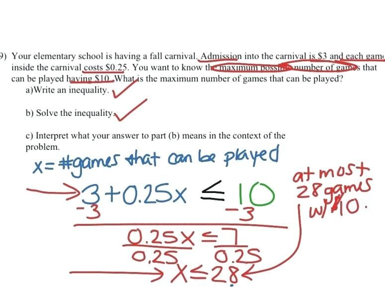 Inequality Word Problems Worksheet Algebra 1 Answers Briefencounters