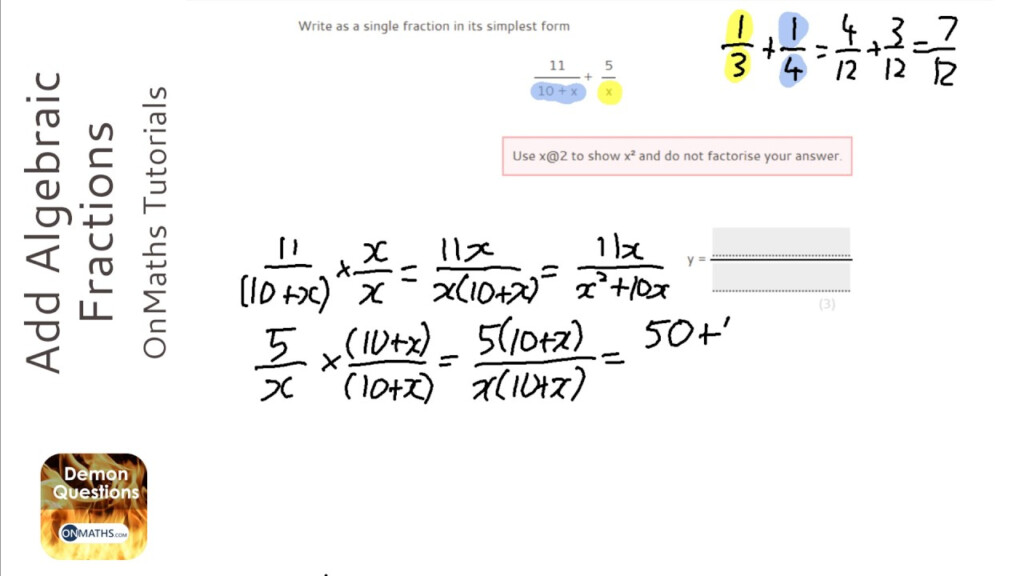 Maths Genie Solving Equations With Fractions Tessshebaylo