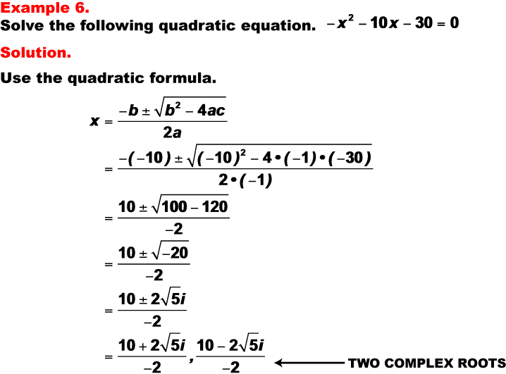 Quadratic Equation Imaginary Roots Example IMAGECROT