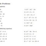 Quadratic Equation Practice Worksheet Printable Worksheet Template