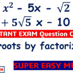 Quadratic Equations Factorization Tricky Questions Class 10 Math Find