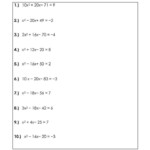 Quadratic Function Word Problems Worksheet With Answers Worksheet