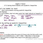 Quadratic Inequalities Worksheet Image Houchens
