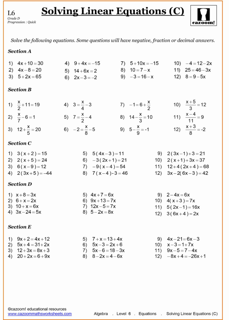 Simplifying Algebraic Expressions Worksheet Grade 8 All About Information