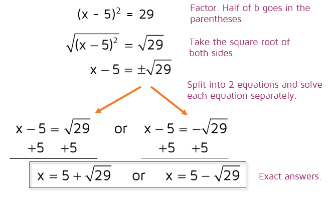 Solving Quadratic Equations By Completing The Square Worksheet Answers
