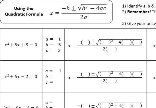 Solving Quadratic Equations Mixed Worksheet With Answers Tessshebaylo