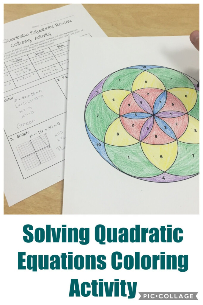 Solving Quadratic Equations Using All Methods Worksheet Answers 