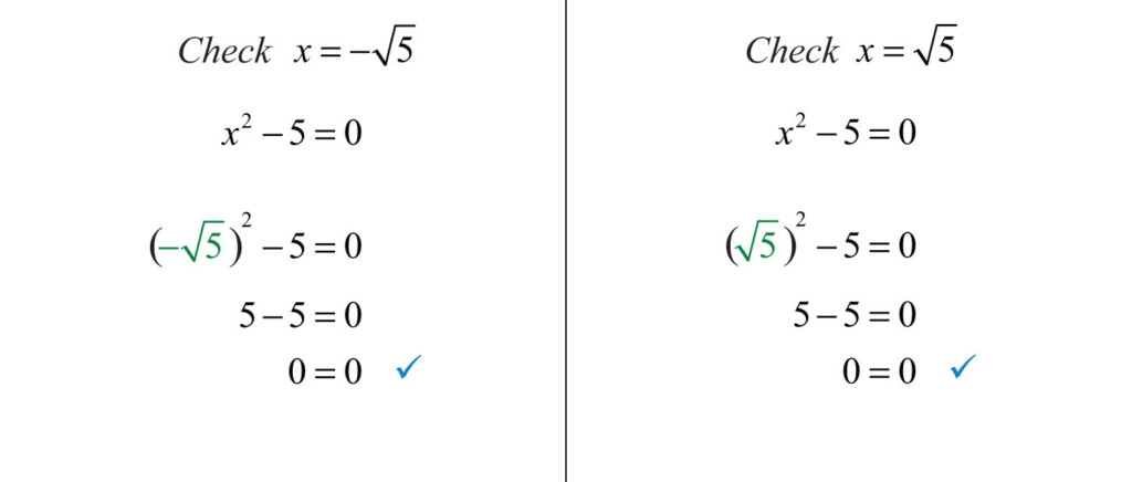 Solving Quadratic Equations With Square Roots Worksheet Answers 