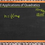 Solving Real World Problems Using Quadratic Equations An Application