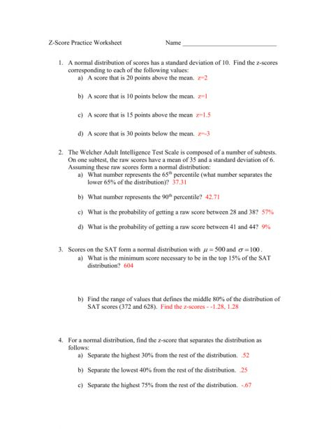 Standard Deviation Worksheet With Answers Pdf Worksheet