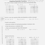 Worksheet Graphing Quadratics From Standard Form Answer Key Pdf