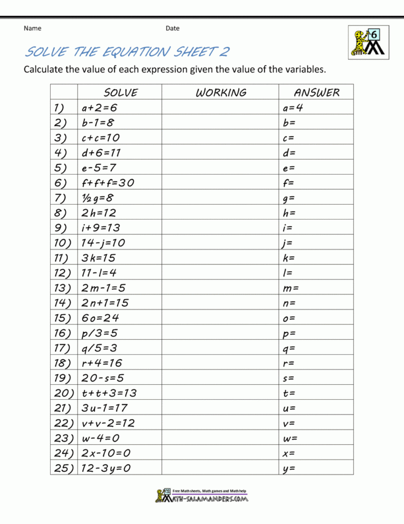 Worksheet Level 2 Writing Linear Equations Answers Db excel