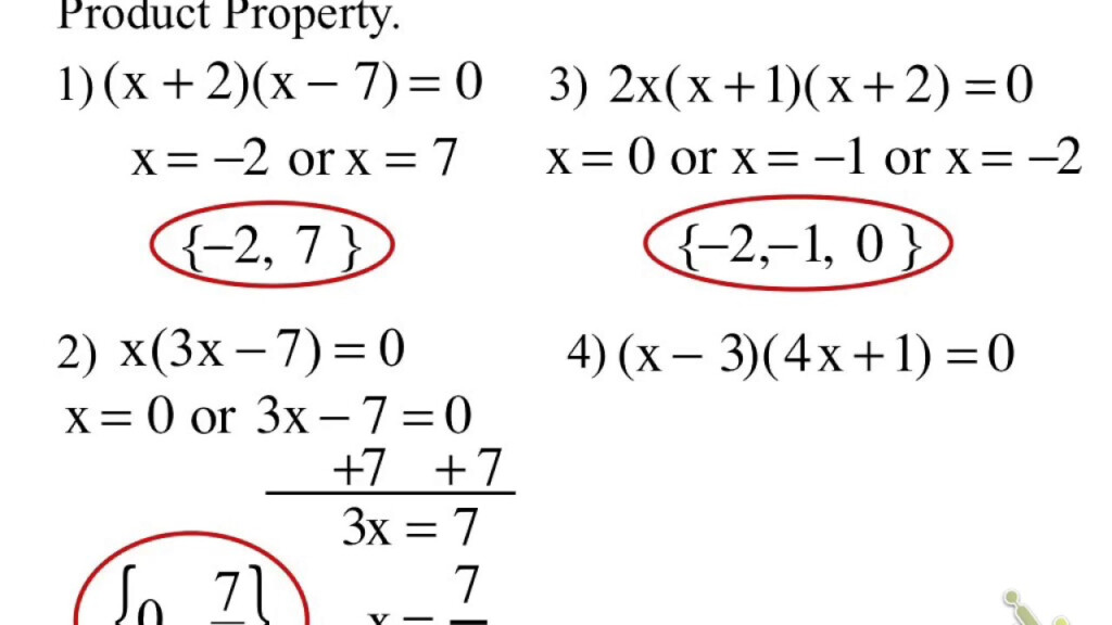 13 1 Solving Quadratic Equations Using Zero Product Property YouTube