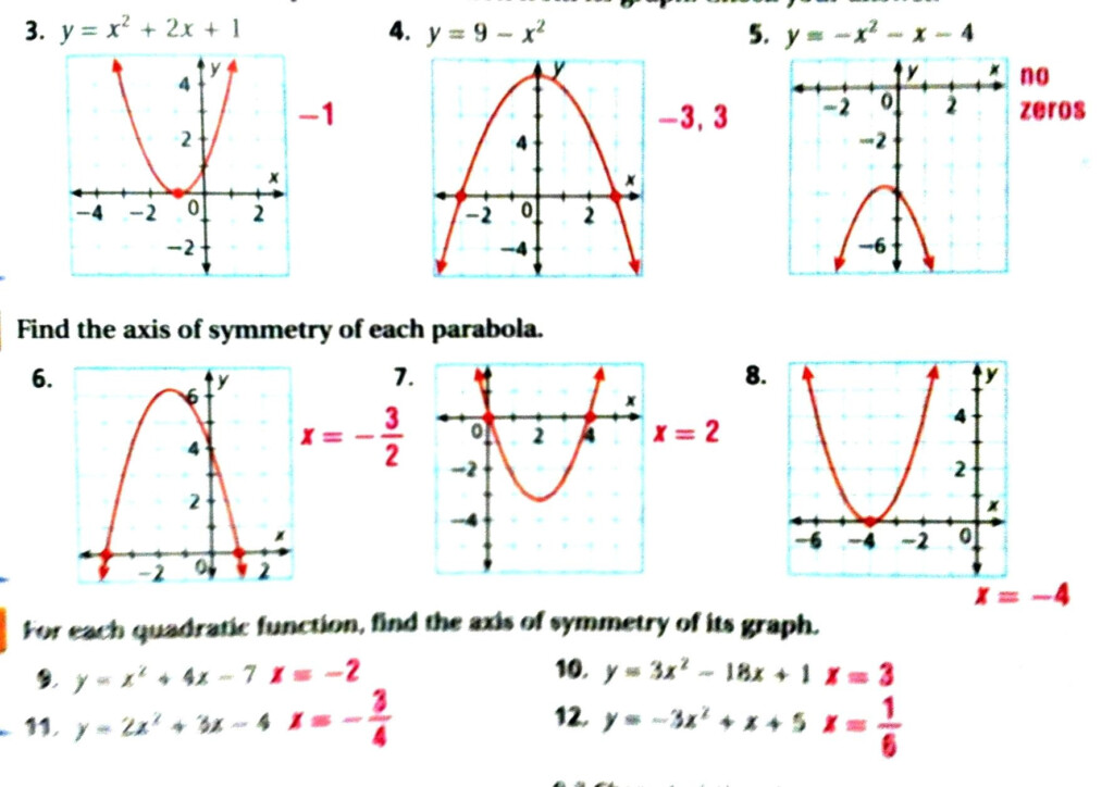 30 Graphing Quadratics Worksheet Answers Education Template