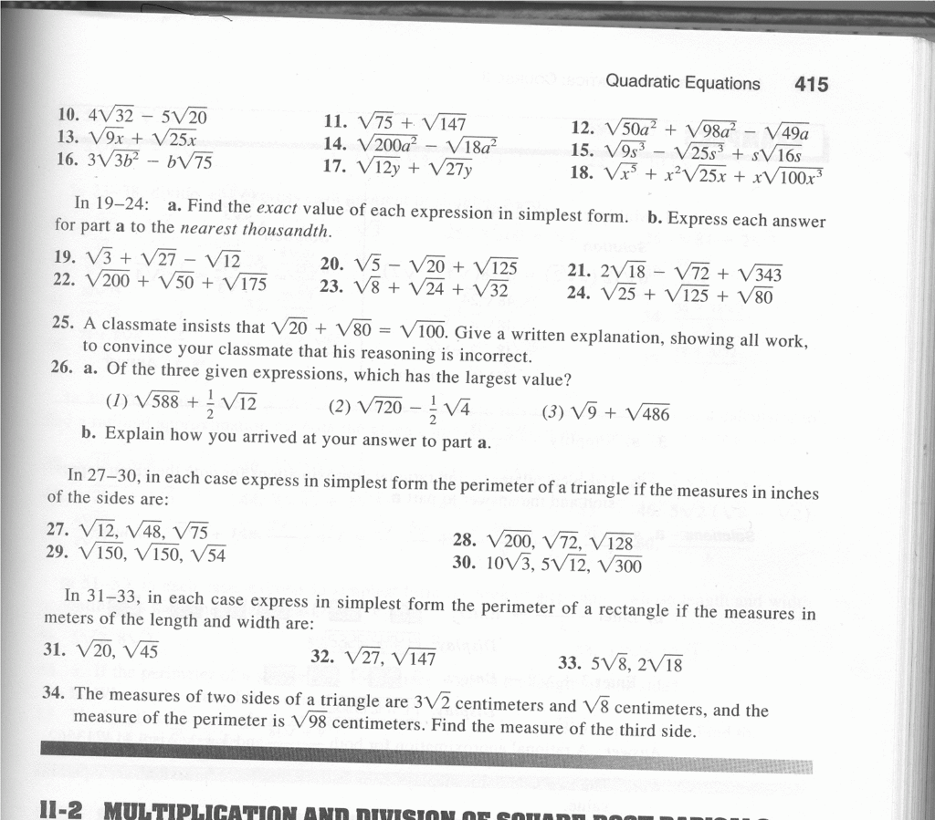 4 5 Practice Quadratic Equations Form G Answers Tessshebaylo