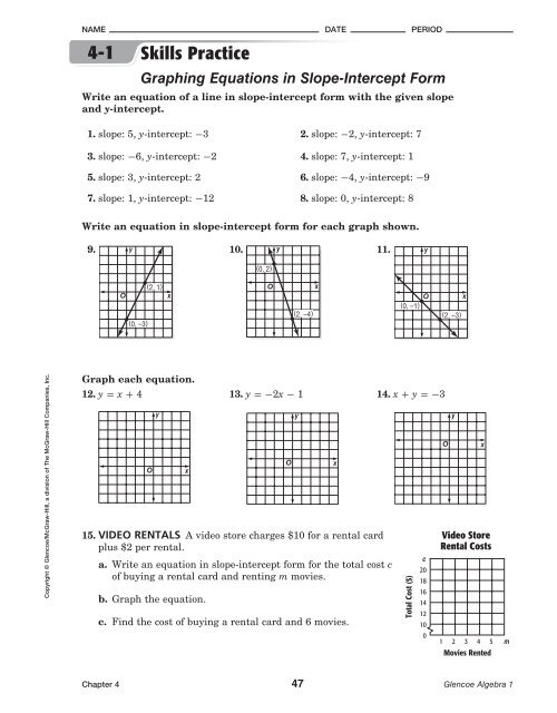 4 Graphing Quadratic Functions Worksheet Answers Algebra 1 Quadratic 