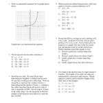 Algebra 1 8 2 Worksheet Characteristics Of Quadratic Functions Answer