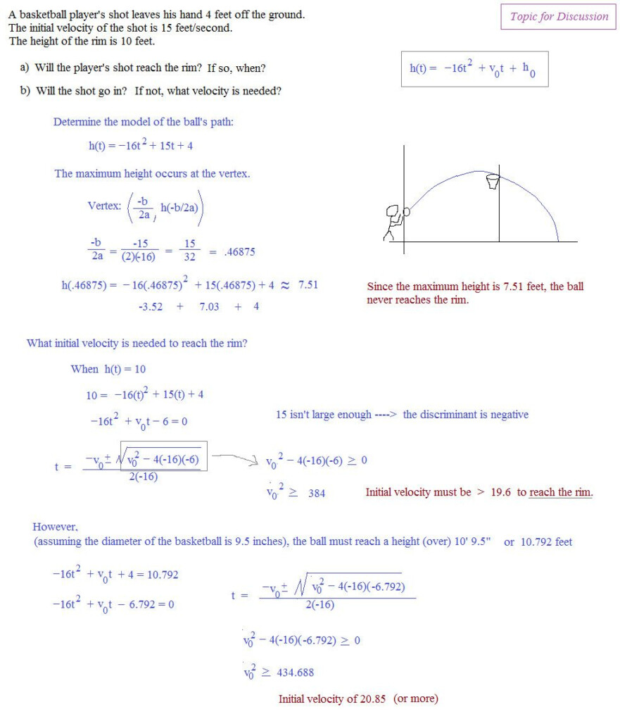 Algebra 2 Quadratic Functions Worksheet Function Worksheets