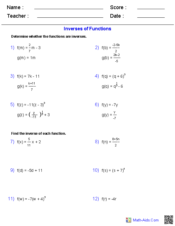 Algebra 2 Worksheets Exponential And Logarithmic Functions Worksheets 