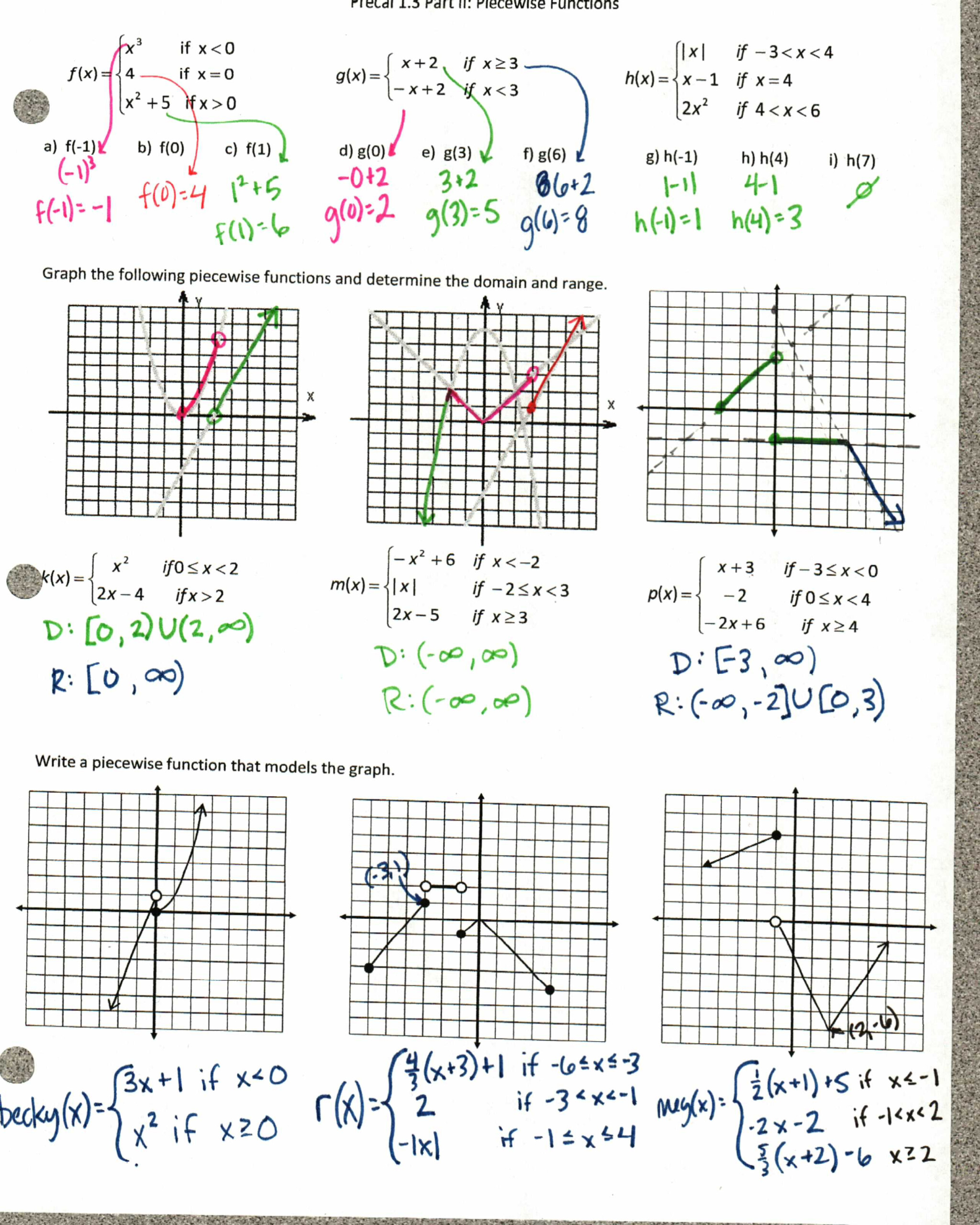 Collection Of Worksheet Piecewise Functions Algebra 2 Key Free Worksheets Samples