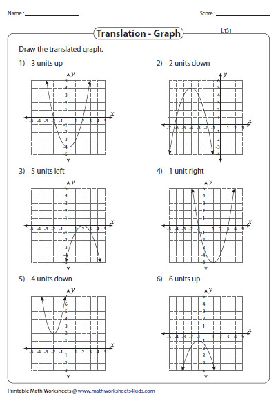 Comparing Quadratic Functions Transformations Worksheet Function