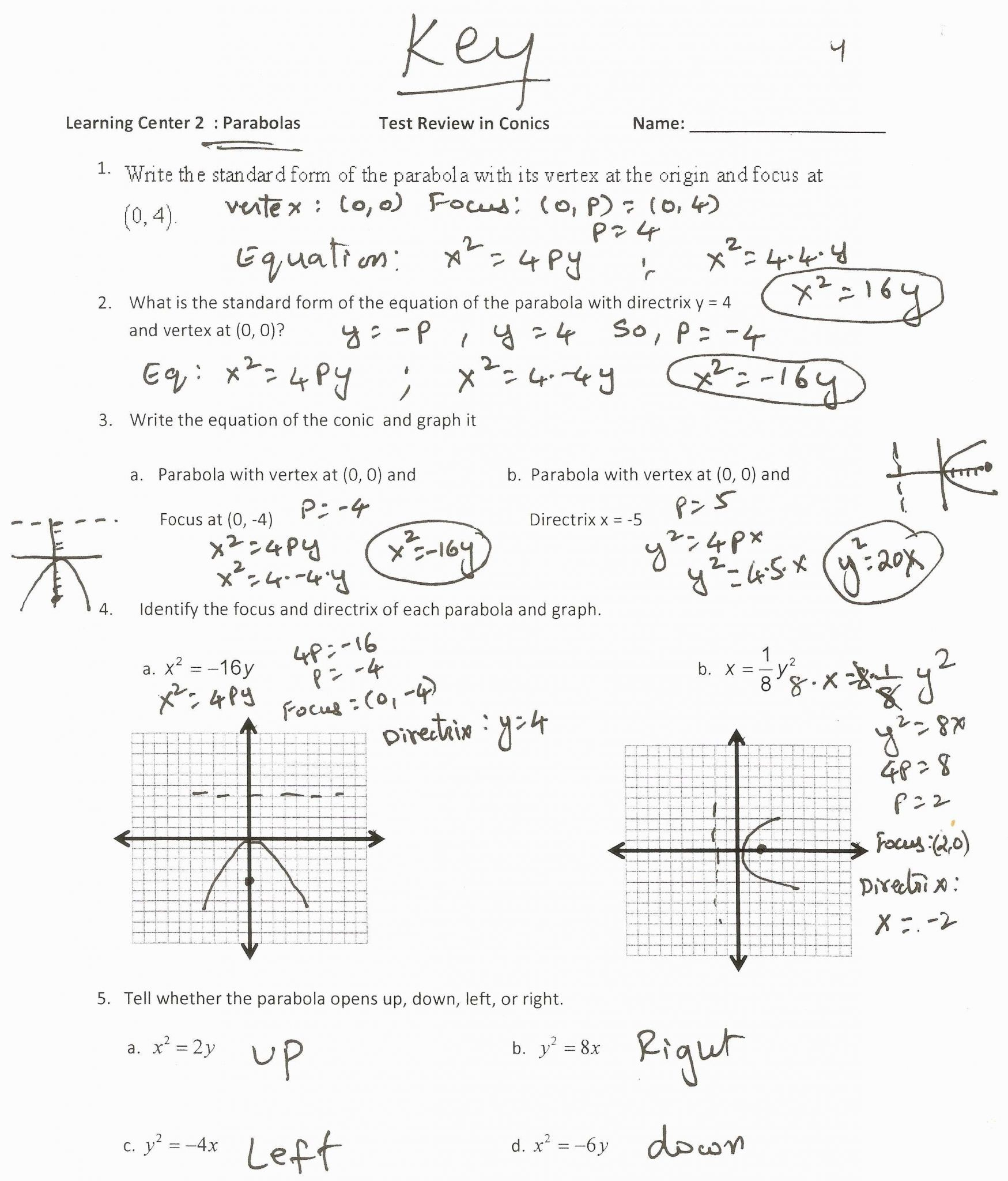 Converting Quadratic Equations Worksheet Equations Worksheets