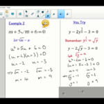 Disguised Quadratic Equations YouTube